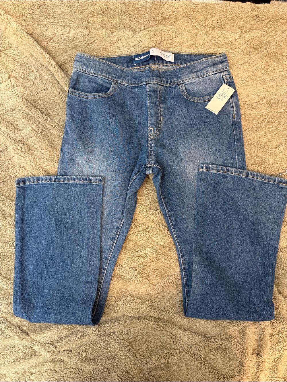 Old Navy Girls Light Wash Wow Bootcut Pull-on Jeans
